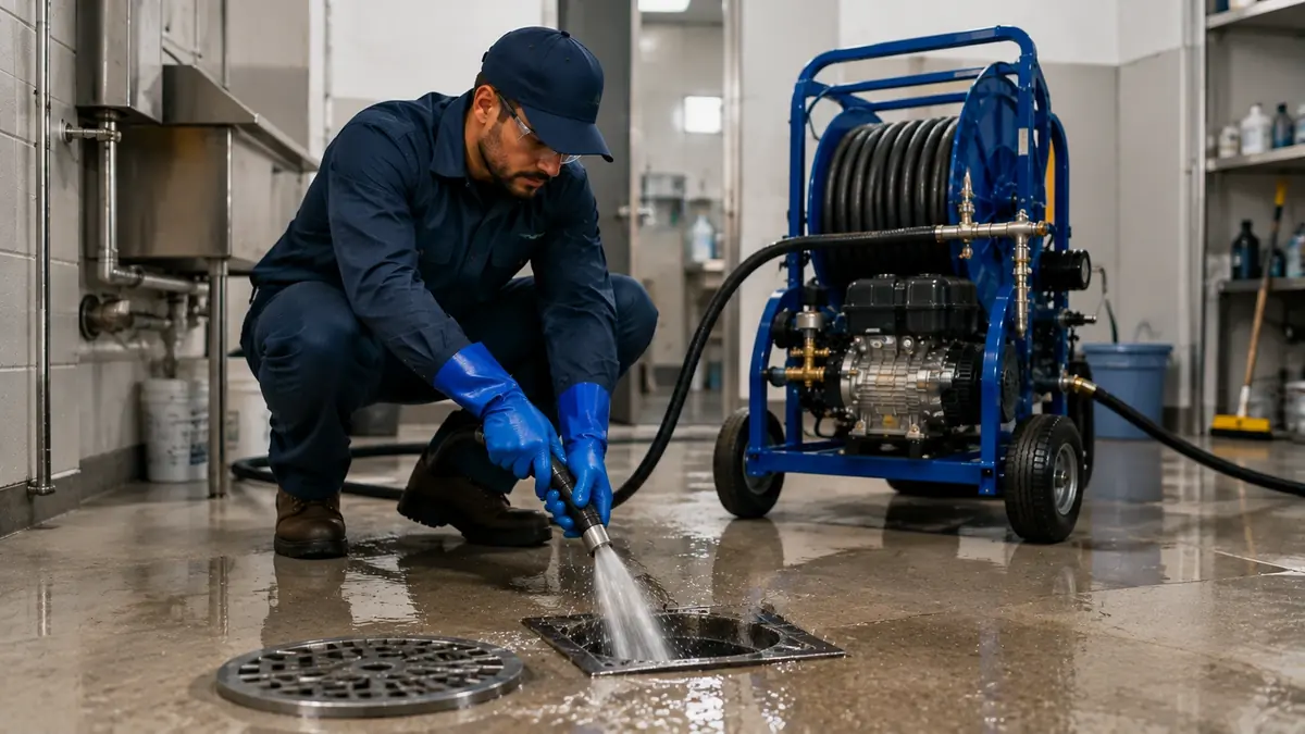 Floor Drain Hydro Jet Cleaning in Auberry