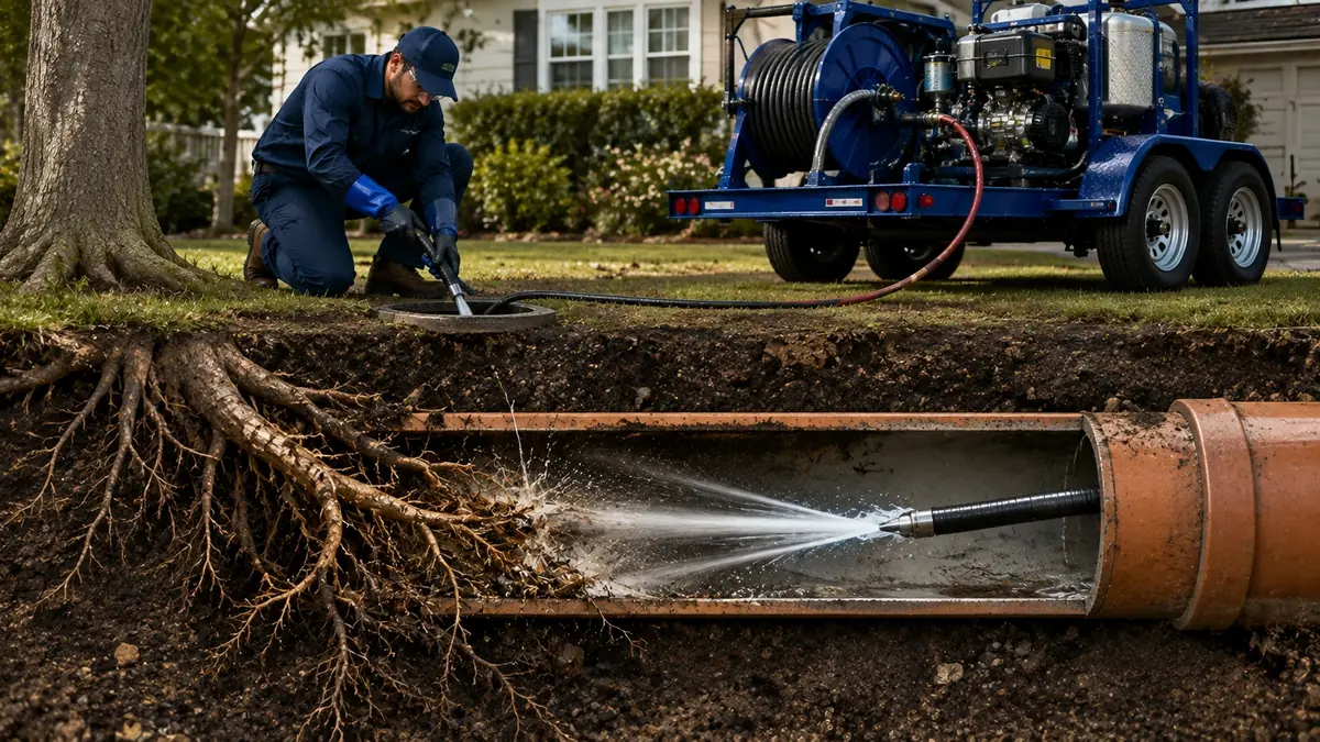 Tree Root Removal with Hydro Jetting in Auberry